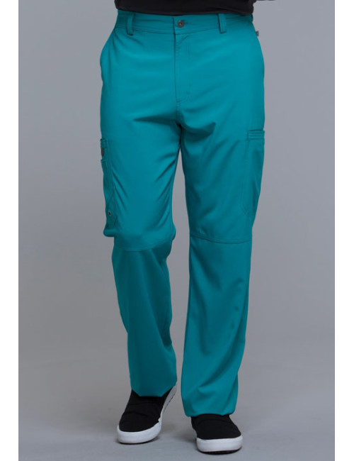 Pantalon à bouton homme, Cherokee, Collection "Infinity" (CK200A) teal blue face