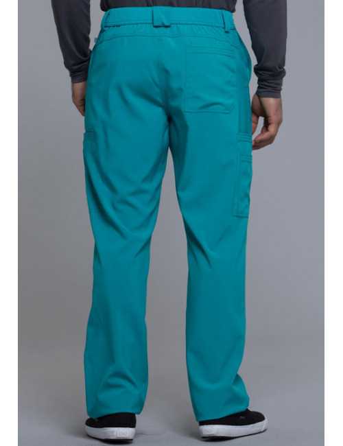 Pantalon à bouton homme, Cherokee, Collection "Infinity" (CK200A) teal blue dos