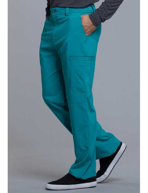 Pantalon à bouton homme, Cherokee, Collection "Infinity" (CK200A) teal blue droite